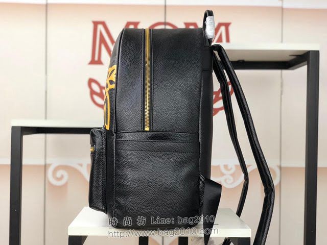 MCM雙肩包 原單 5919 2019新款 MCM全皮荔枝紋 特別定制款 3D絲印M家翅膀 MCM後背包  mdmc1434